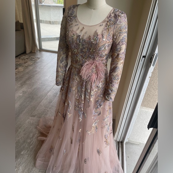 Pastel color embellished gown - Picture 14 of 17